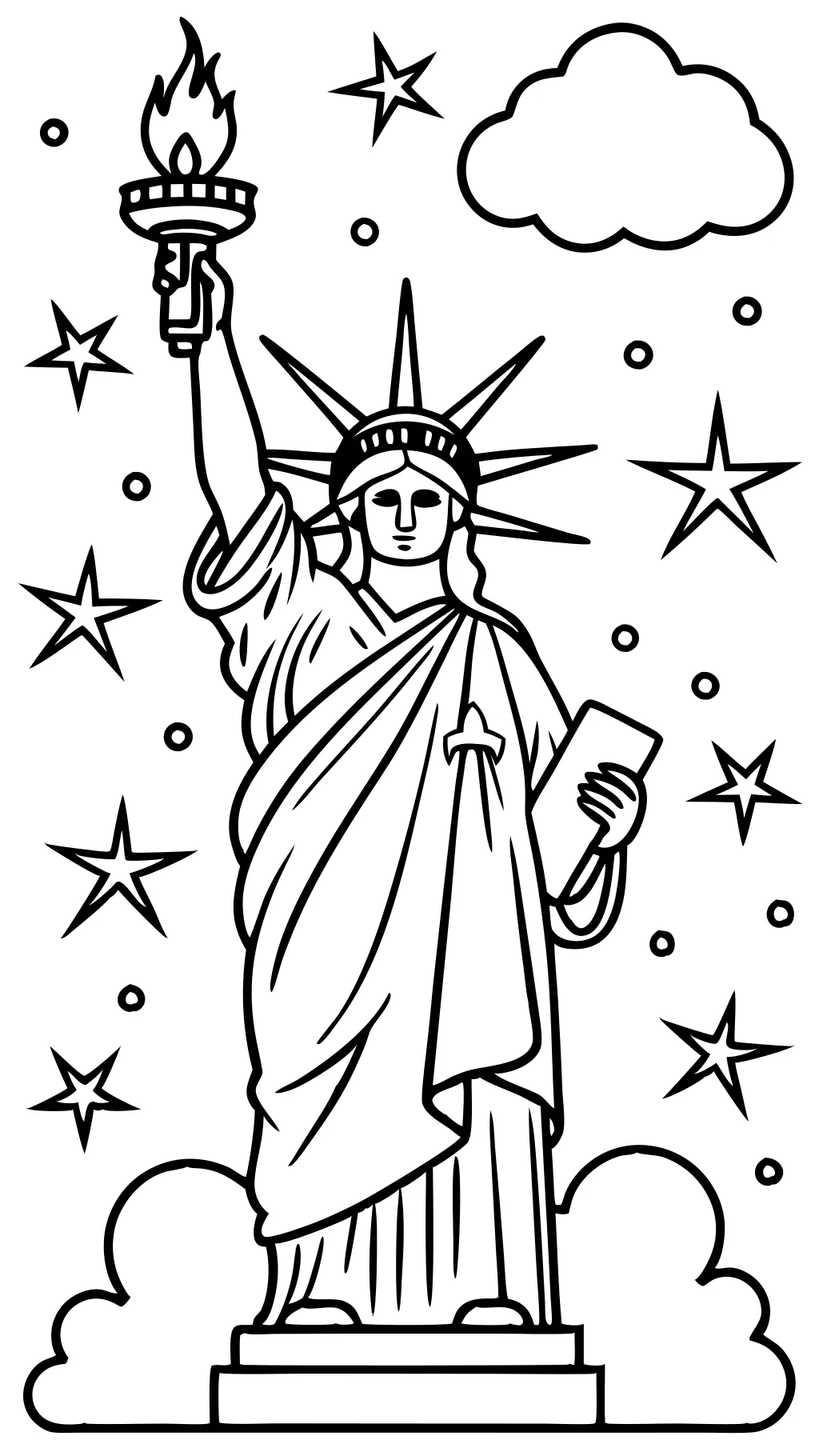 Páginas para colorear de Lady Liberty